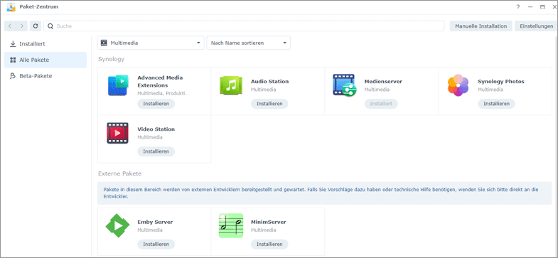 Synology NAS Apps