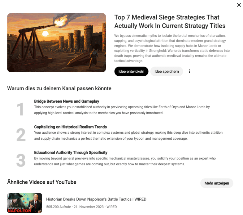 Details zur KI Video Idee